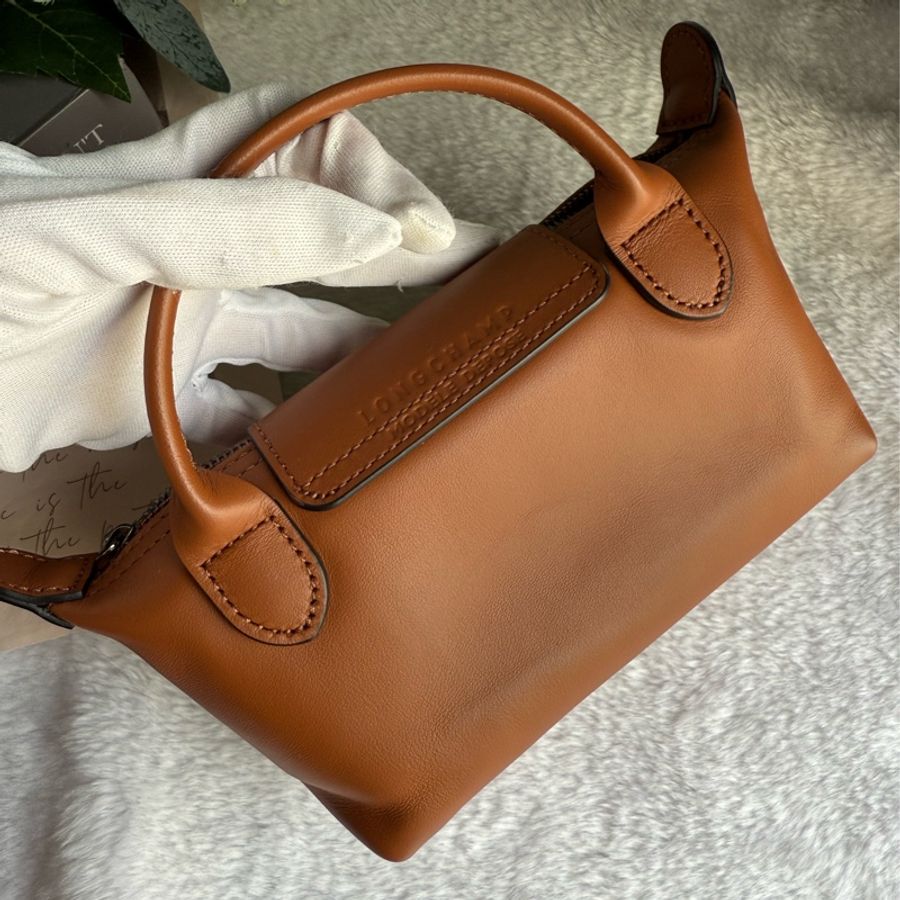LONGCHAMP Le Pliage Xtra XS 小牛皮迷你二用包(白蘭)-7
