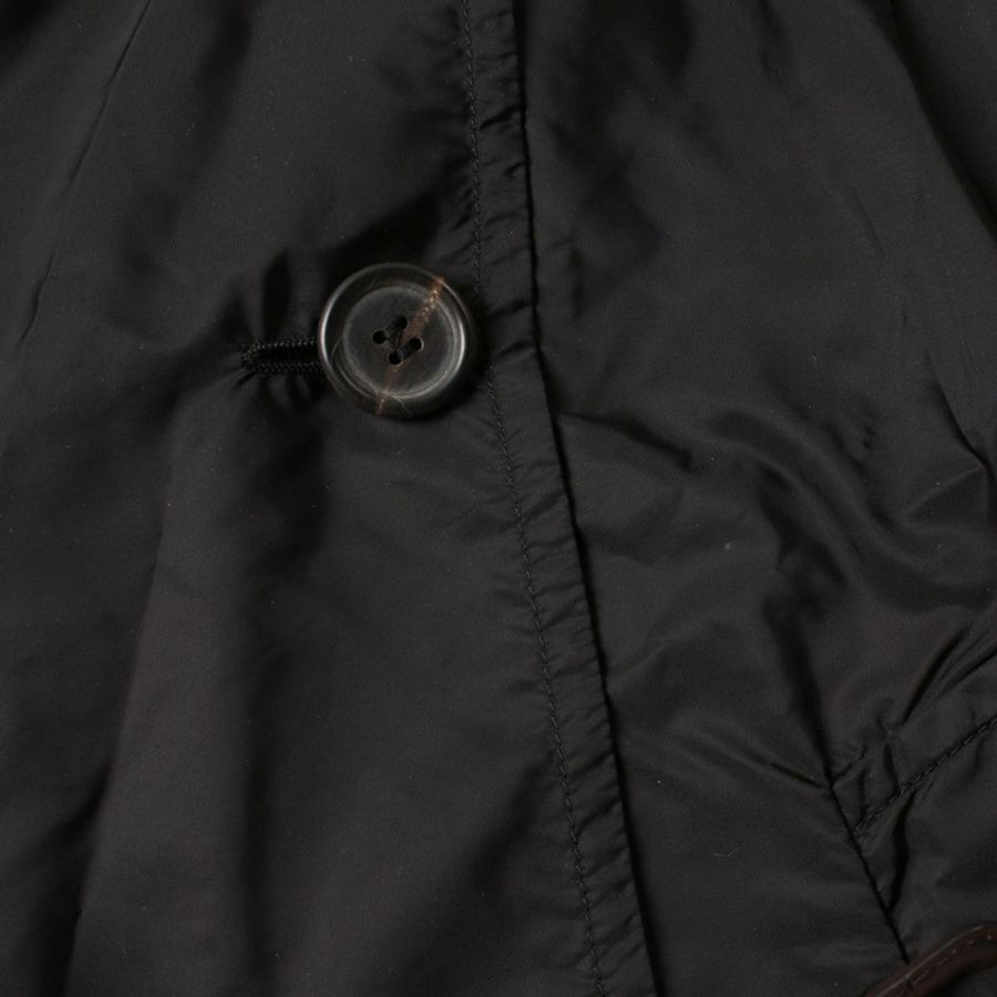 PRADA RE-NYLON 繫帶風衣 尼龍 黑色 二手 女款 #40-8