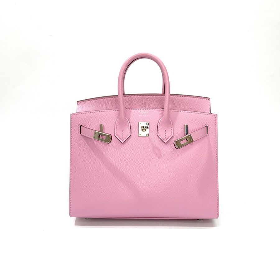 Hermes X9錦葵紫Epson皮銀釦Birkin25手提鉑金包-1
