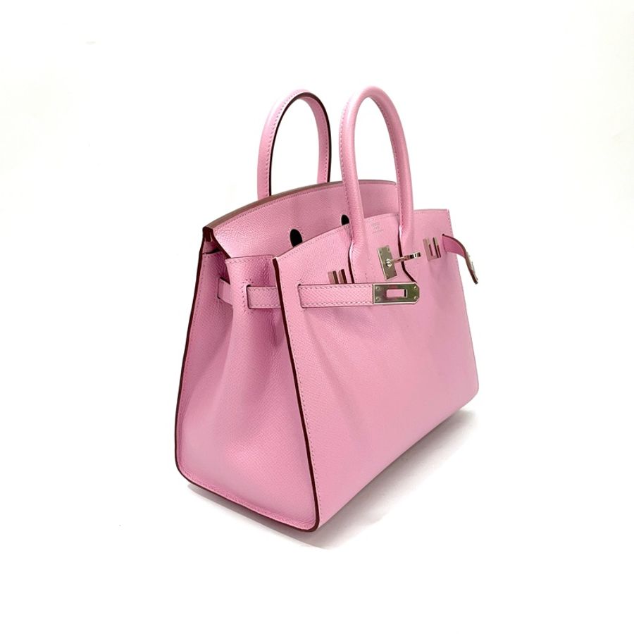 Hermes X9錦葵紫Epson皮銀釦Birkin25手提鉑金包-3