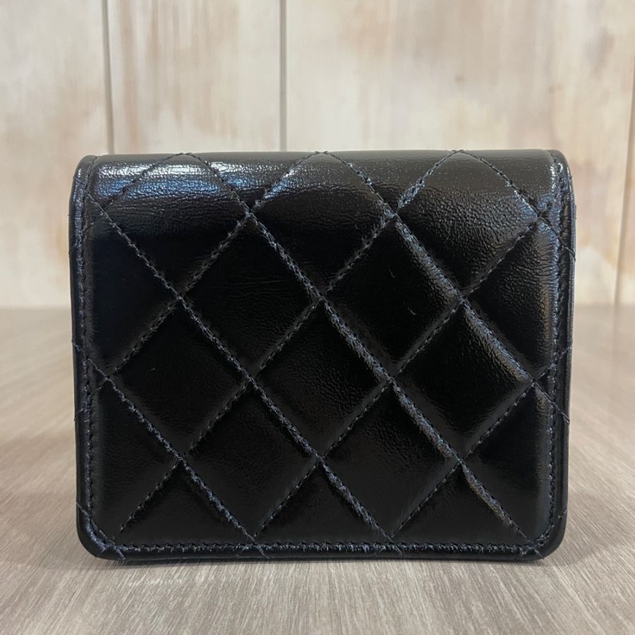Chanel AP3654 黑金亮面牛皮31系列卡包 零錢包-2