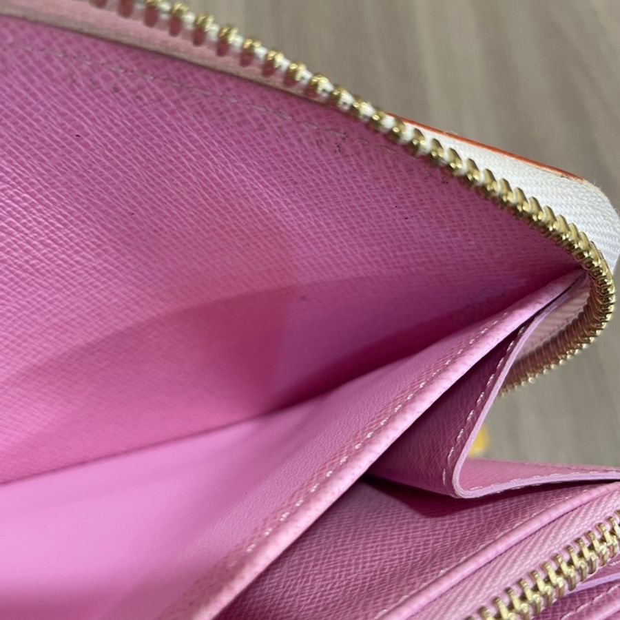 Louis Vuitton M60241村上隆連帽白三彩拉鏈長夾-25