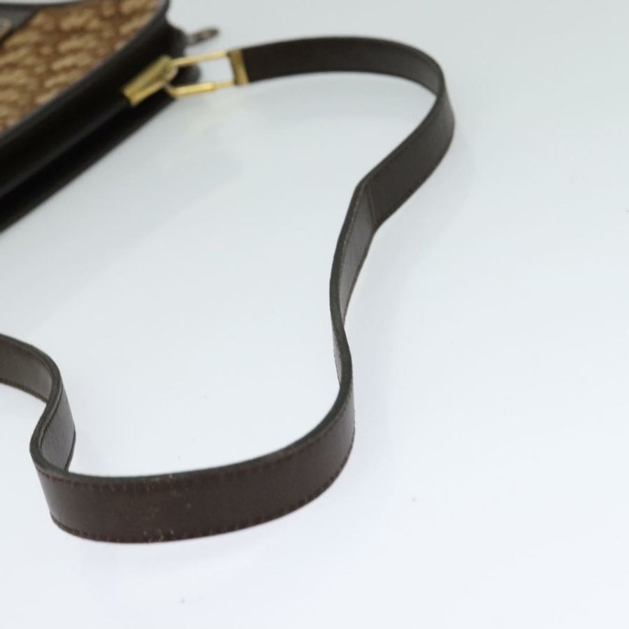 【日本直送】Christian Dior Trotter帆布肩背包 棕色金色 正品 BA1136-6