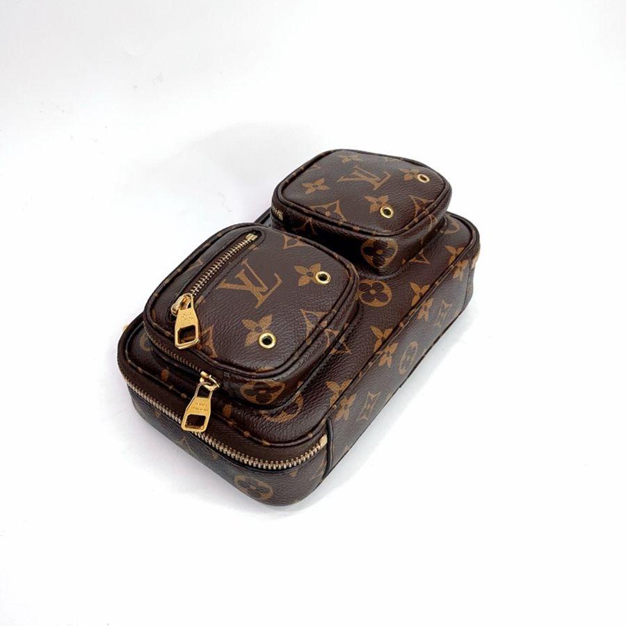 LV 老花Utility Crossbody 金釦ㄇ拉口袋斜背零錢袋炸藥包 M80446-6