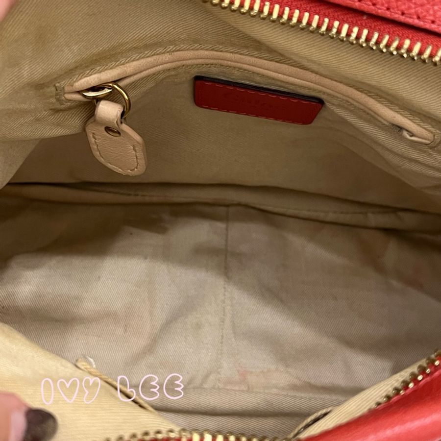 Chloe Paraty 經典款 肩背包 斜背包 手提包 紅色 長29cm 正品 二手精品-8