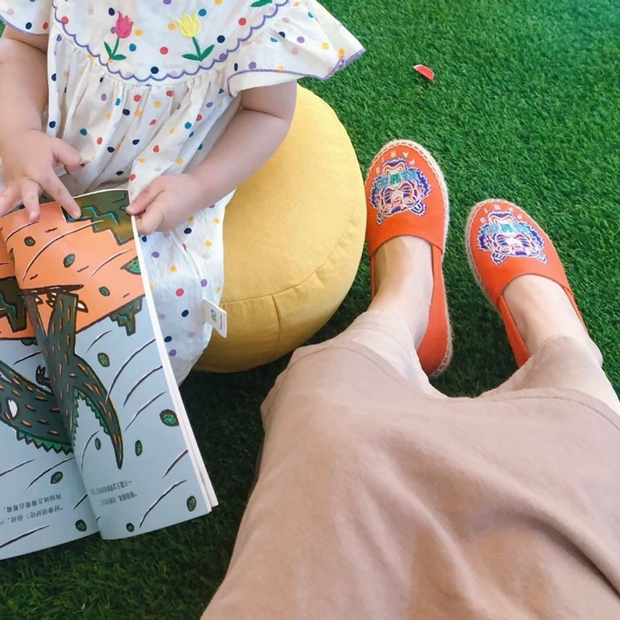 KENZO ESPADRILLES 2ES180 螢光橙色-2