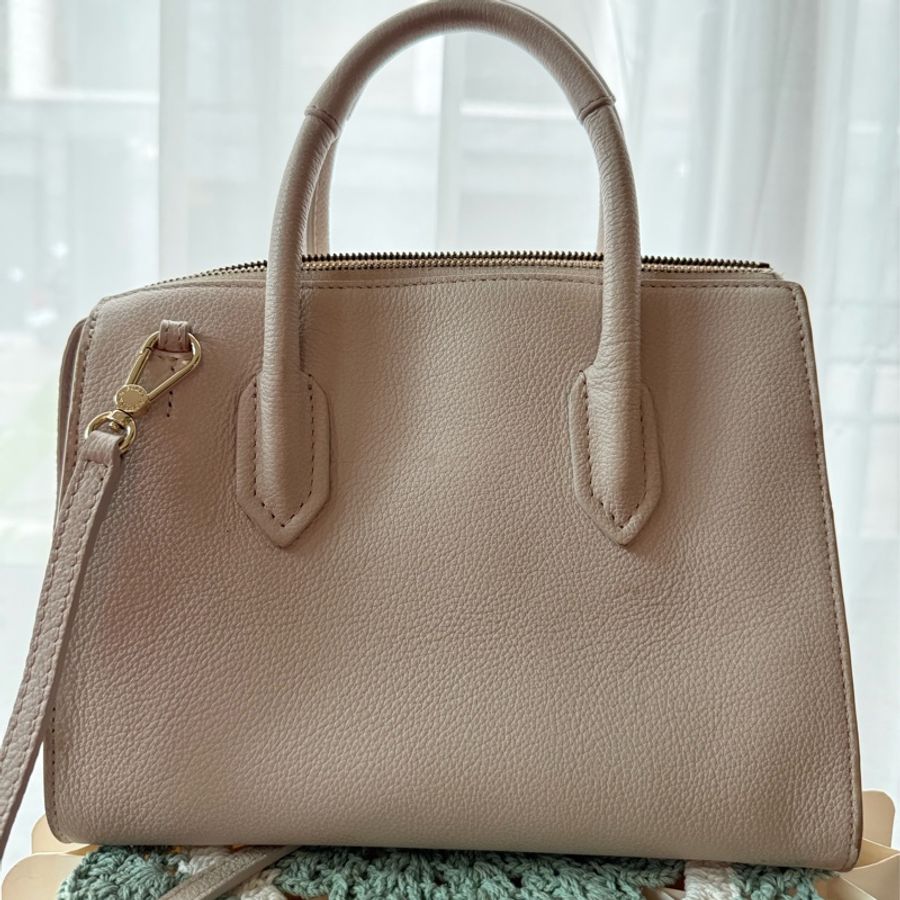 🌸 【FURLA 芙拉】經典手提包|溫柔米白色|可肩背-11
