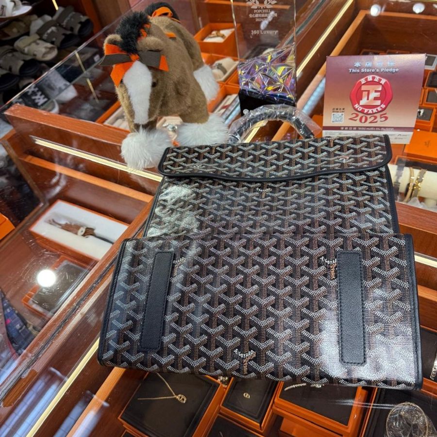 ✨持有香港正品正貨標籤(只做全新) ✨ Goyard SAINT LEGER BACKPACK 黑色背包-0