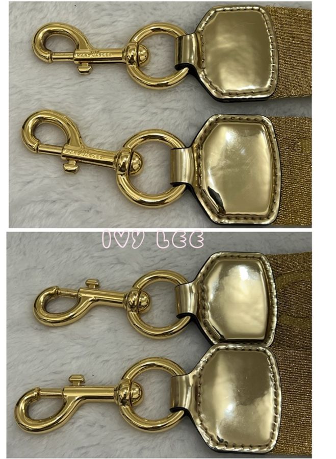 MARC JACOBS 單肩包 相機包 女士標誌金屬包 金色漆皮 正品 二手精品-16