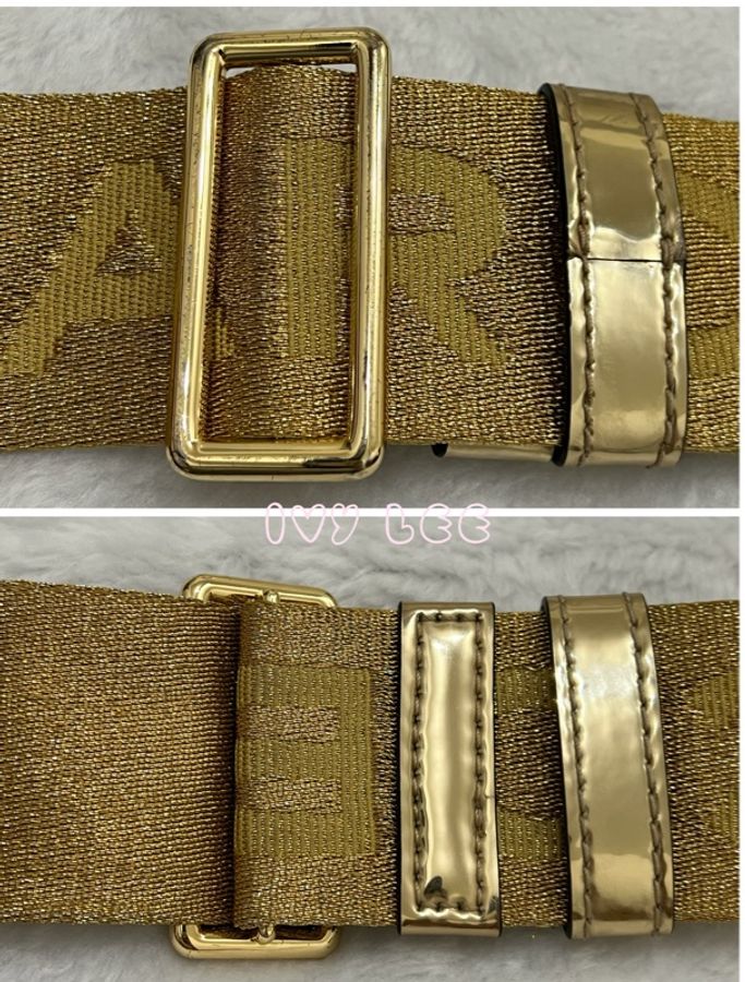 MARC JACOBS 單肩包 相機包 女士標誌金屬包 金色漆皮 正品 二手精品-18