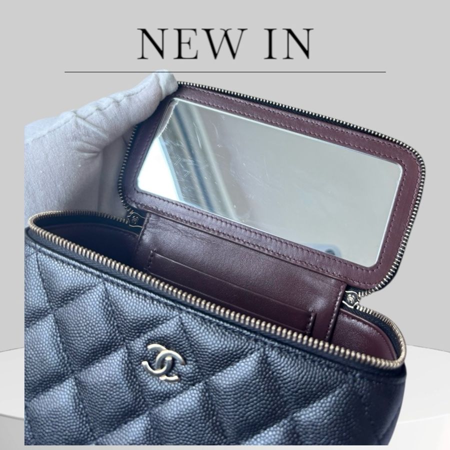 Chanel Caviar Vanity 荔枝皮長盒子-7