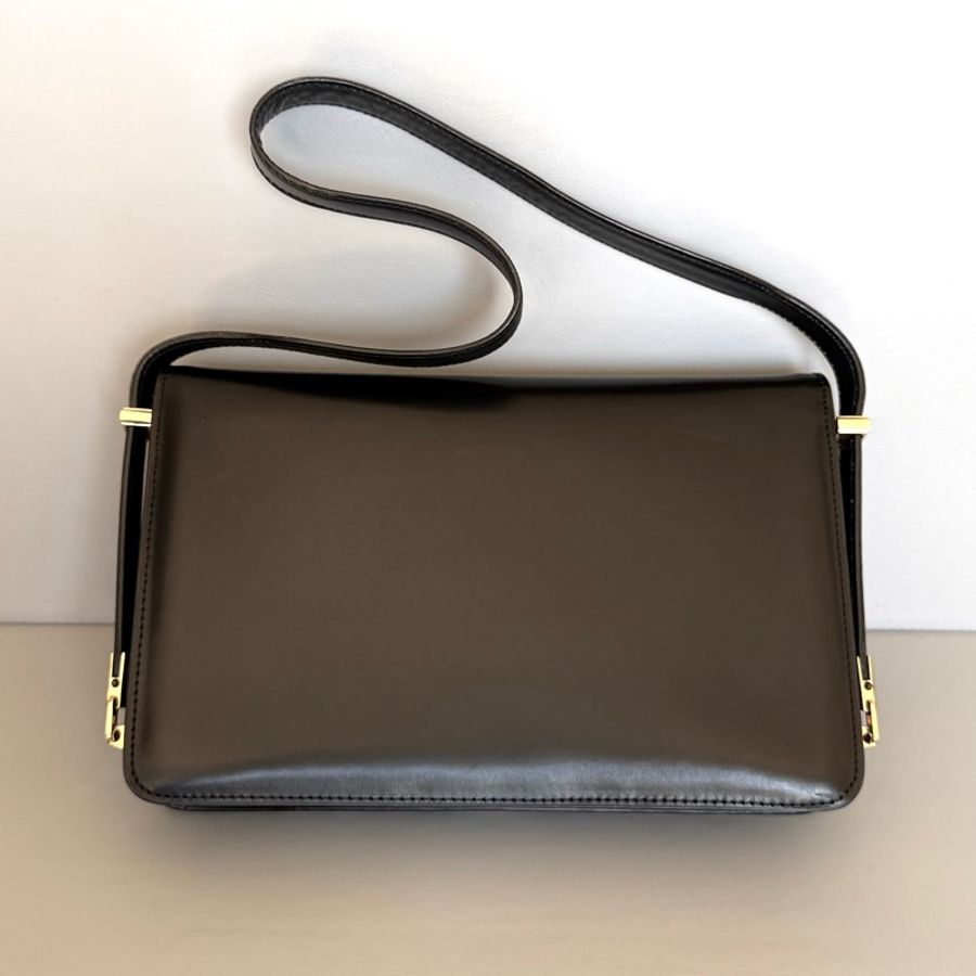 Vintage Celine Triomphe logo shoulder bag 中古Celine 凱旋門標肩背包-5