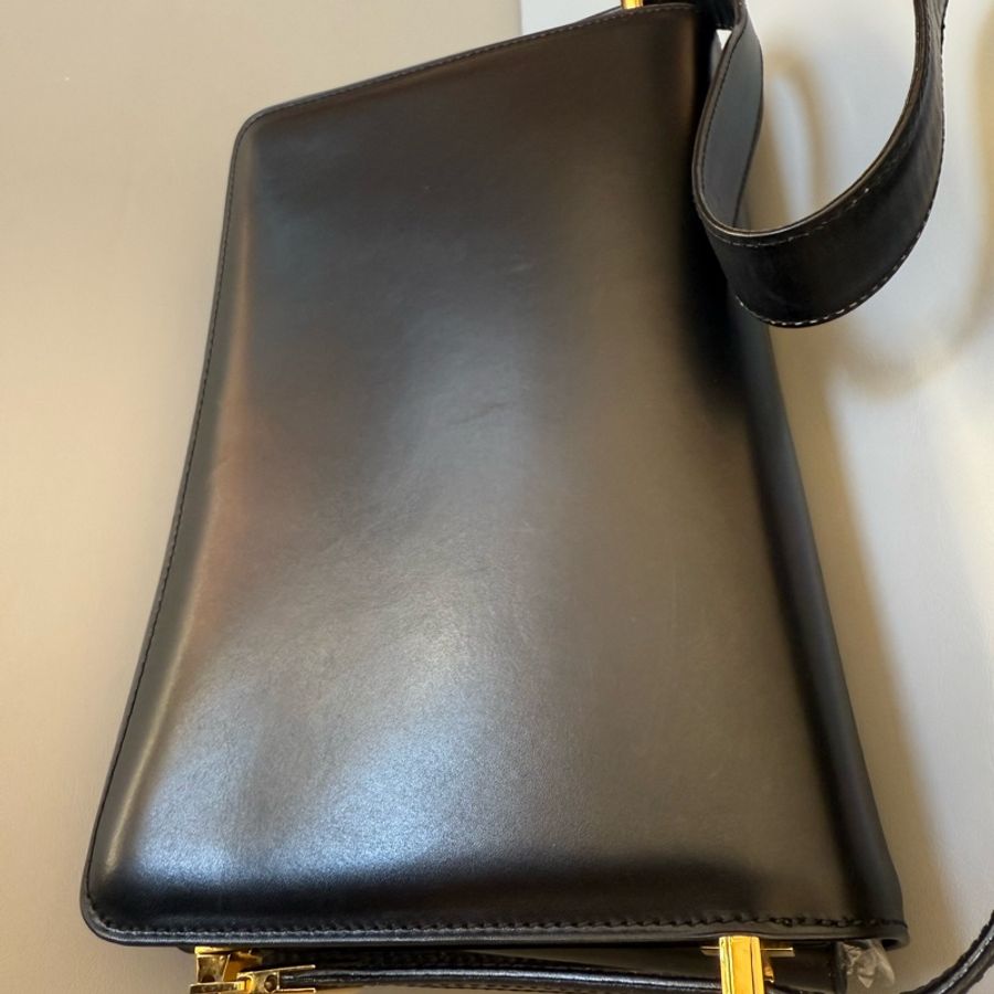 Vintage Celine Triomphe logo shoulder bag 中古Celine 凱旋門標肩背包-6
