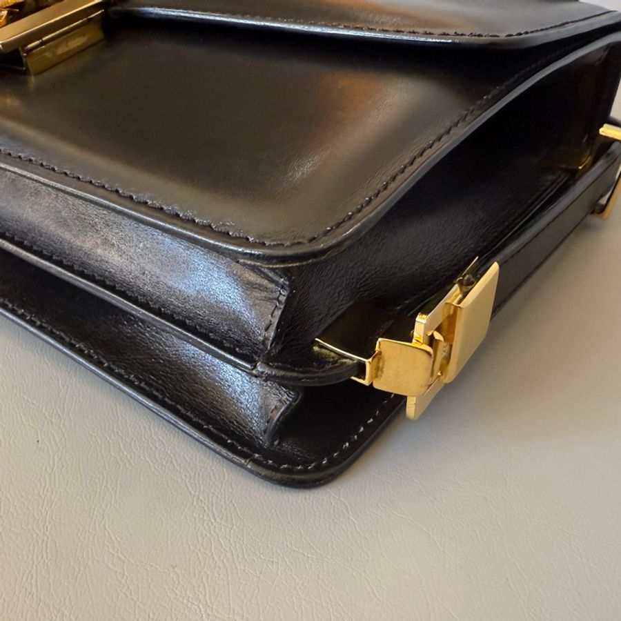 Vintage Celine Triomphe logo shoulder bag 中古Celine 凱旋門標肩背包-8