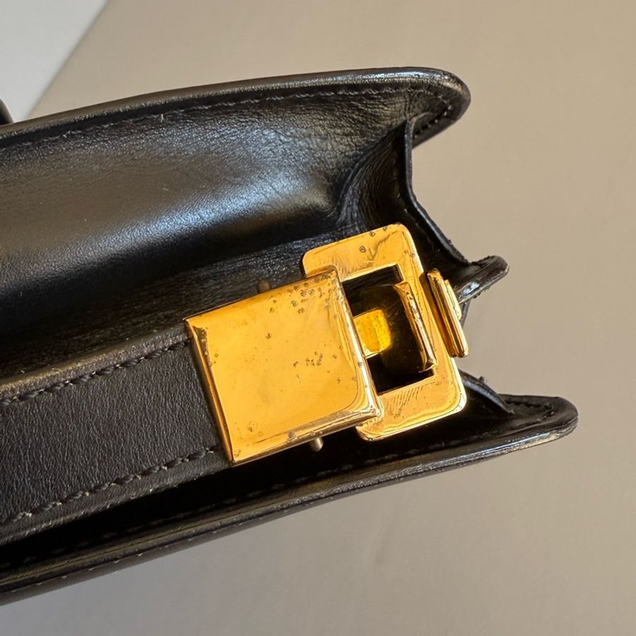 Vintage Celine Triomphe logo shoulder bag 中古Celine 凱旋門標肩背包-11