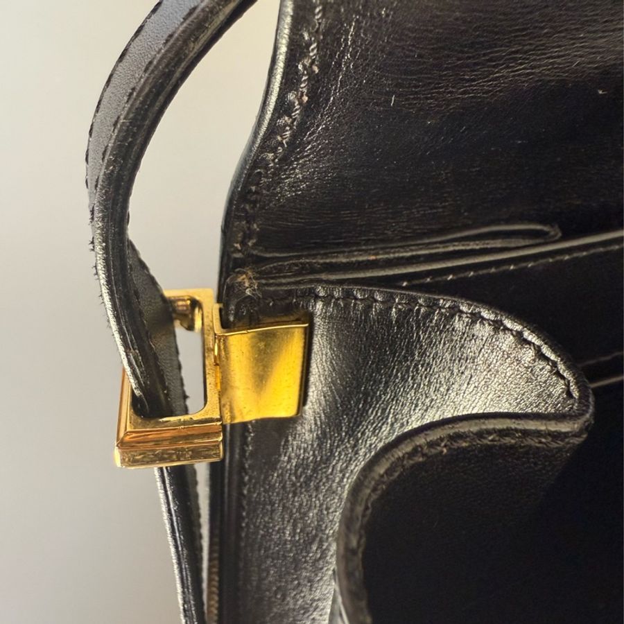 Vintage Celine Triomphe logo shoulder bag 中古Celine 凱旋門標肩背包-12