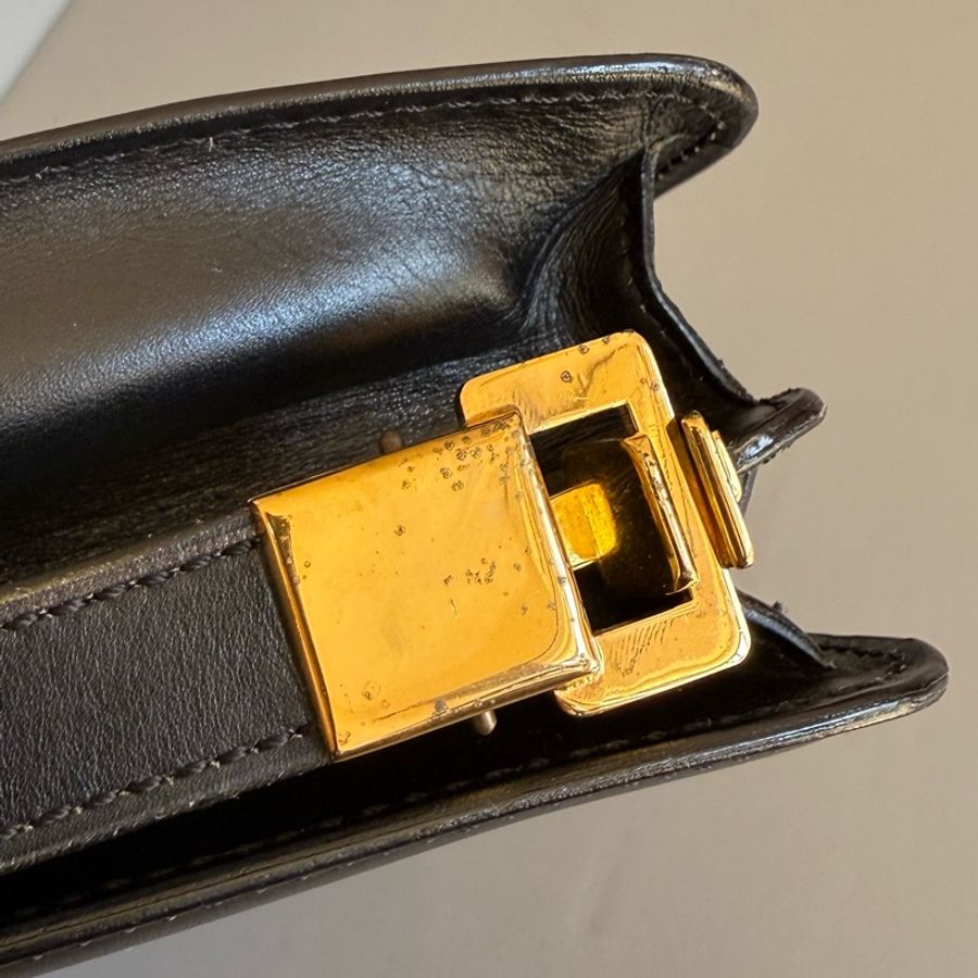 Vintage Celine Triomphe logo shoulder bag 中古Celine 凱旋門標肩背包-19