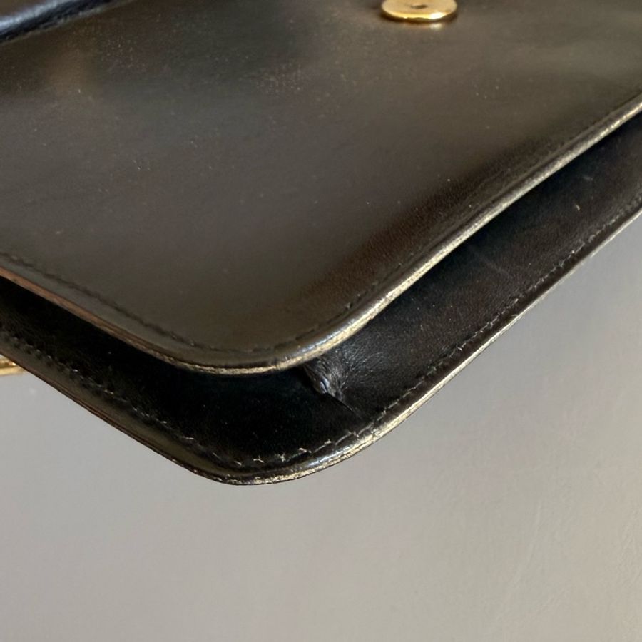 Vintage Celine clutch bag shoulder bag 中古Celine 馬車手拿肩背包 凱旋門鍊條-5