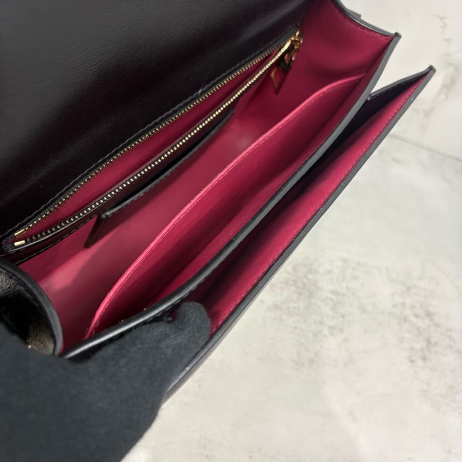 Louis Vuitton 路易威登|Pont9 P9全皮單肩斜挎翻蓋馬鞍包 黑金-13