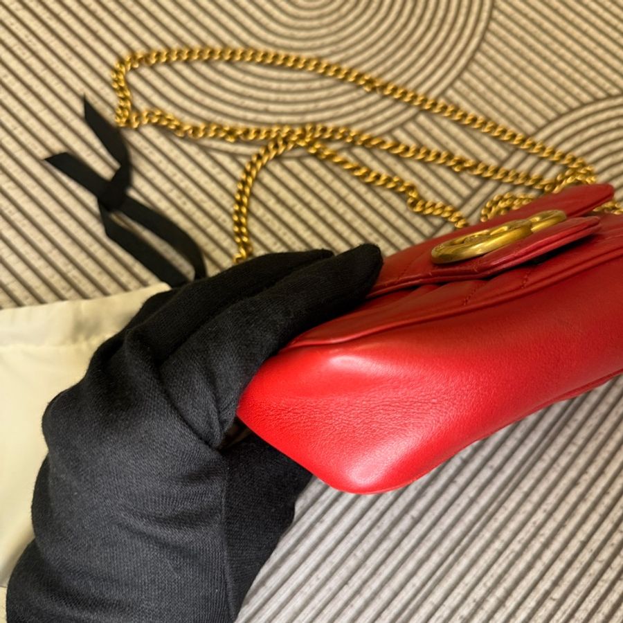 Gucci GG Marmont Supermini 迷你馬蒙包 紅色-2