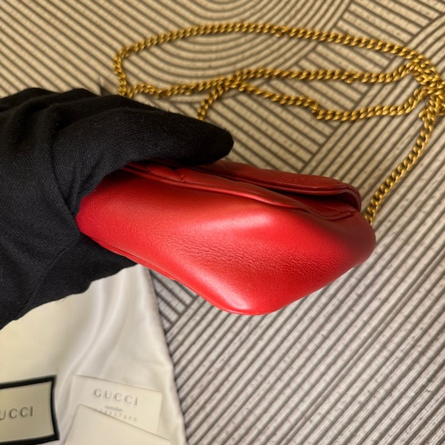 Gucci GG Marmont Supermini 迷你馬蒙包 紅色-3