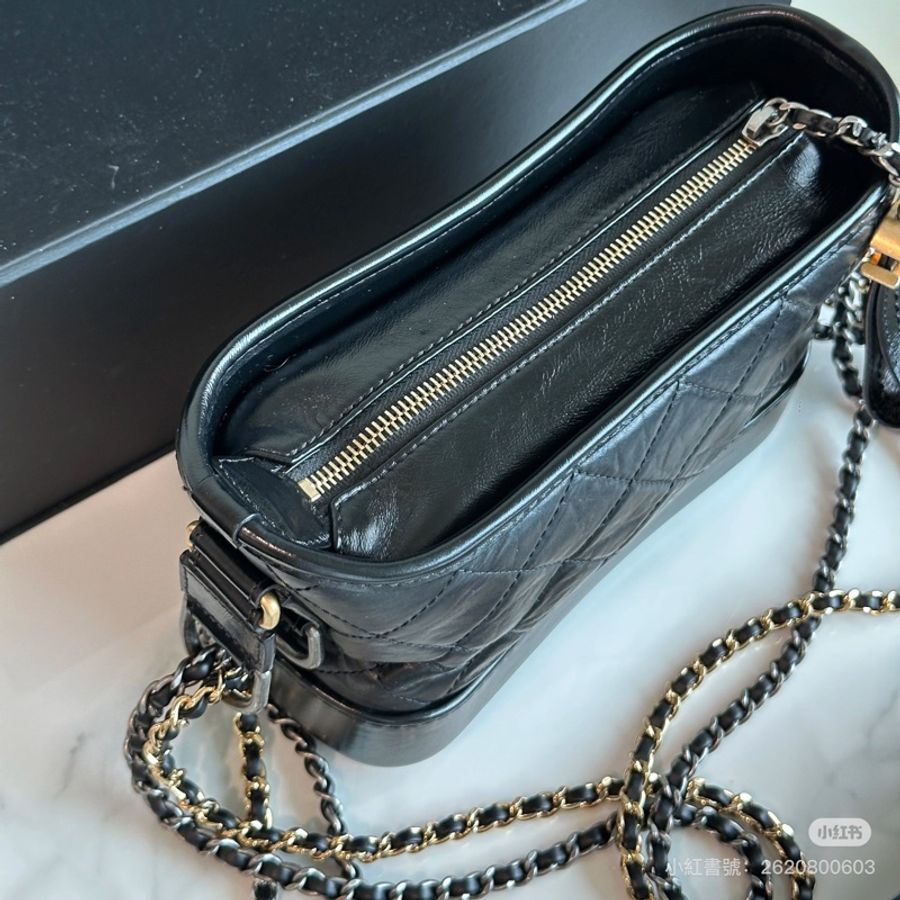 Chanel Gabrielle黑金手柄流浪包 29開🈶保卡 已絕版收藏品🔥送禮自用兩相宜-9
