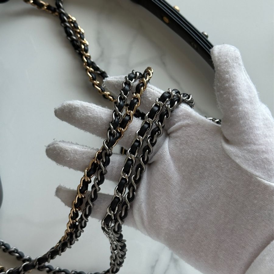 Chanel Gabrielle黑金手柄流浪包 29開🈶保卡 已絕版收藏品🔥送禮自用兩相宜-13