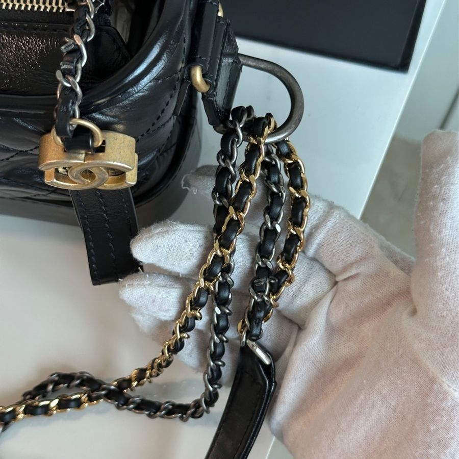 Chanel Gabrielle黑金手柄流浪包 29開🈶保卡 已絕版收藏品🔥送禮自用兩相宜-15
