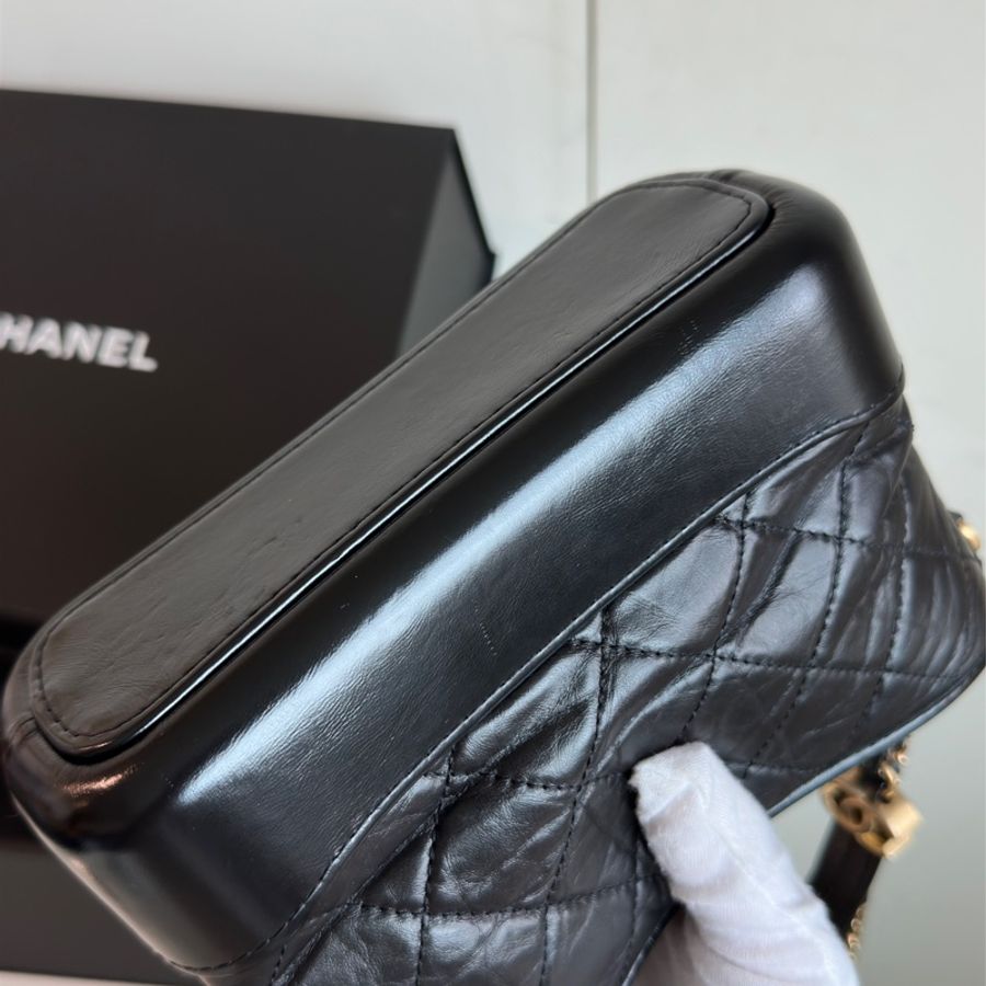 Chanel Gabrielle黑金手柄流浪包 29開🈶保卡 已絕版收藏品🔥送禮自用兩相宜-20