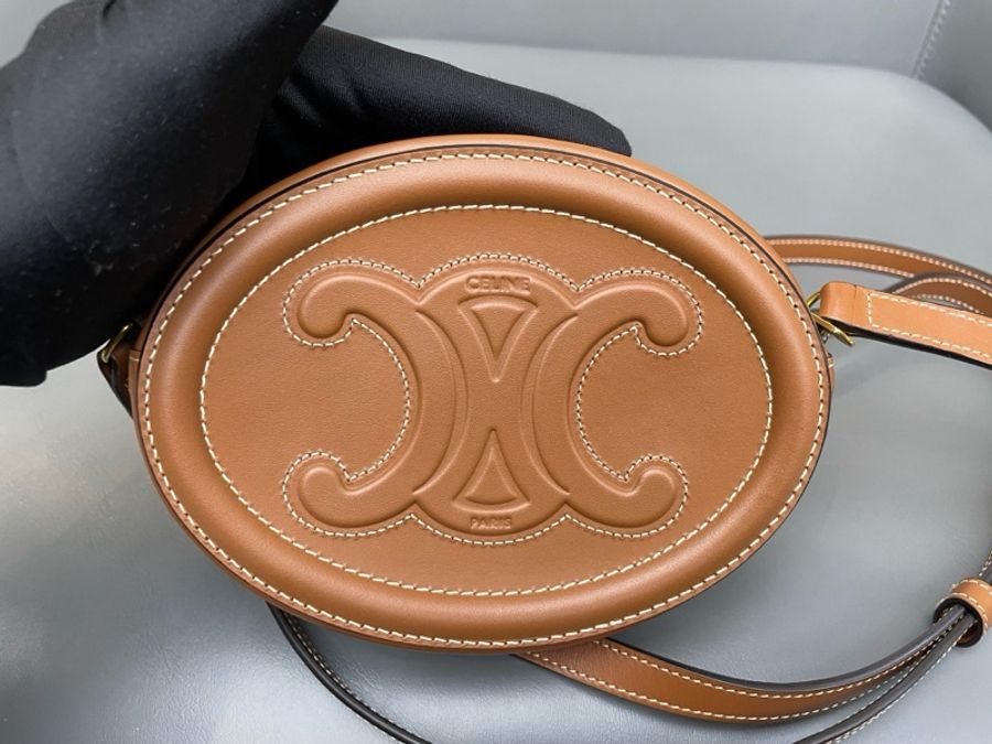 Celine 月餅包 小 焦糖色-9