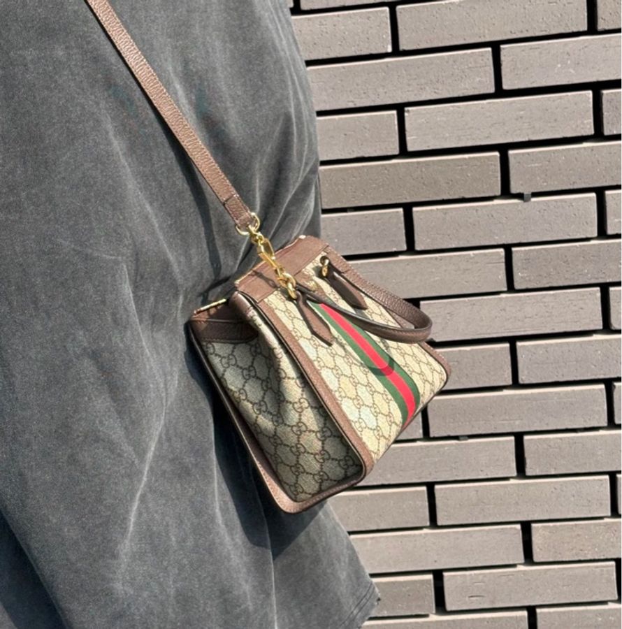 🈶購證 🉑斜背 #全網最低 #櫃上8️⃣入手 古馳老花斜挎小托特-5
