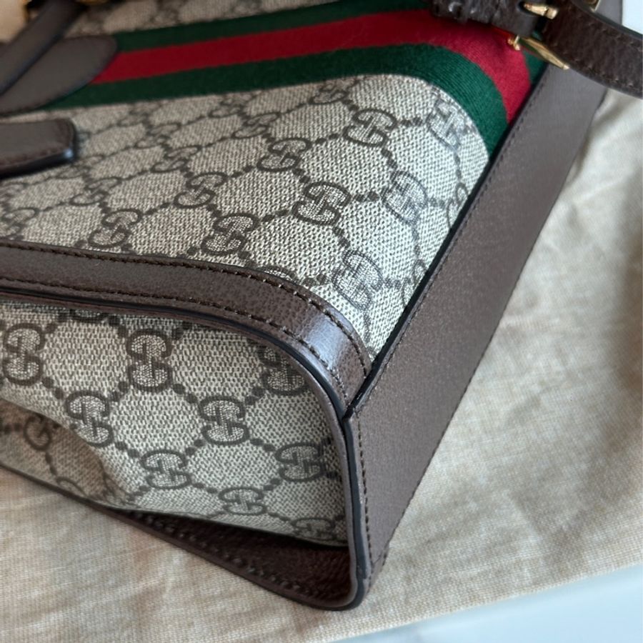 🈶購證 🉑斜背 #全網最低 #櫃上8️⃣入手 古馳老花斜挎小托特-16