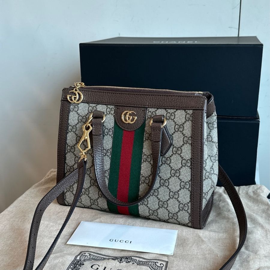 🈶購證 🉑斜背 #全網最低 #櫃上8️⃣入手 古馳老花斜挎小托特-21