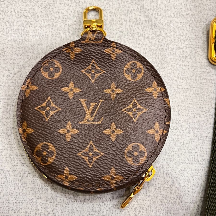 LV J02493 Bandoulière綠色背帶 +零錢包;拆售五合一麻將包(M44813)配件-3