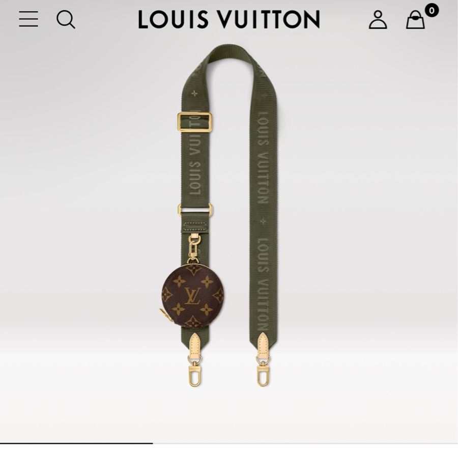 LV J02493 Bandoulière綠色背帶 +零錢包;拆售五合一麻將包(M44813)配件-4