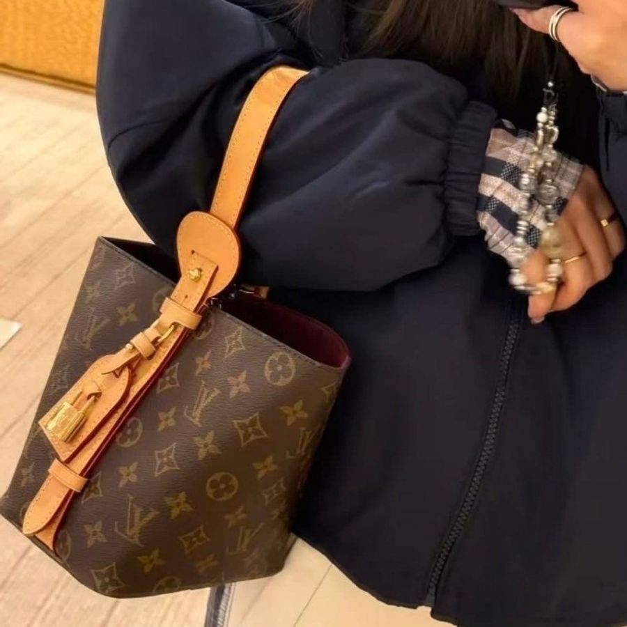 LV M12925 新款 all in BB 老花 原花 肩背包 斜背包 手提包 腋下包-0