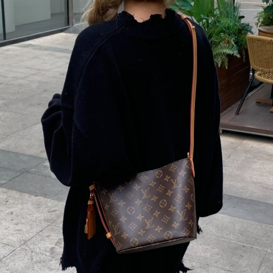 LV M12925 新款 all in BB 老花 原花 肩背包 斜背包 手提包 腋下包-5