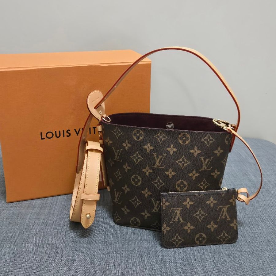 LV M12925 新款 all in BB 老花 原花 肩背包 斜背包 手提包 腋下包-7