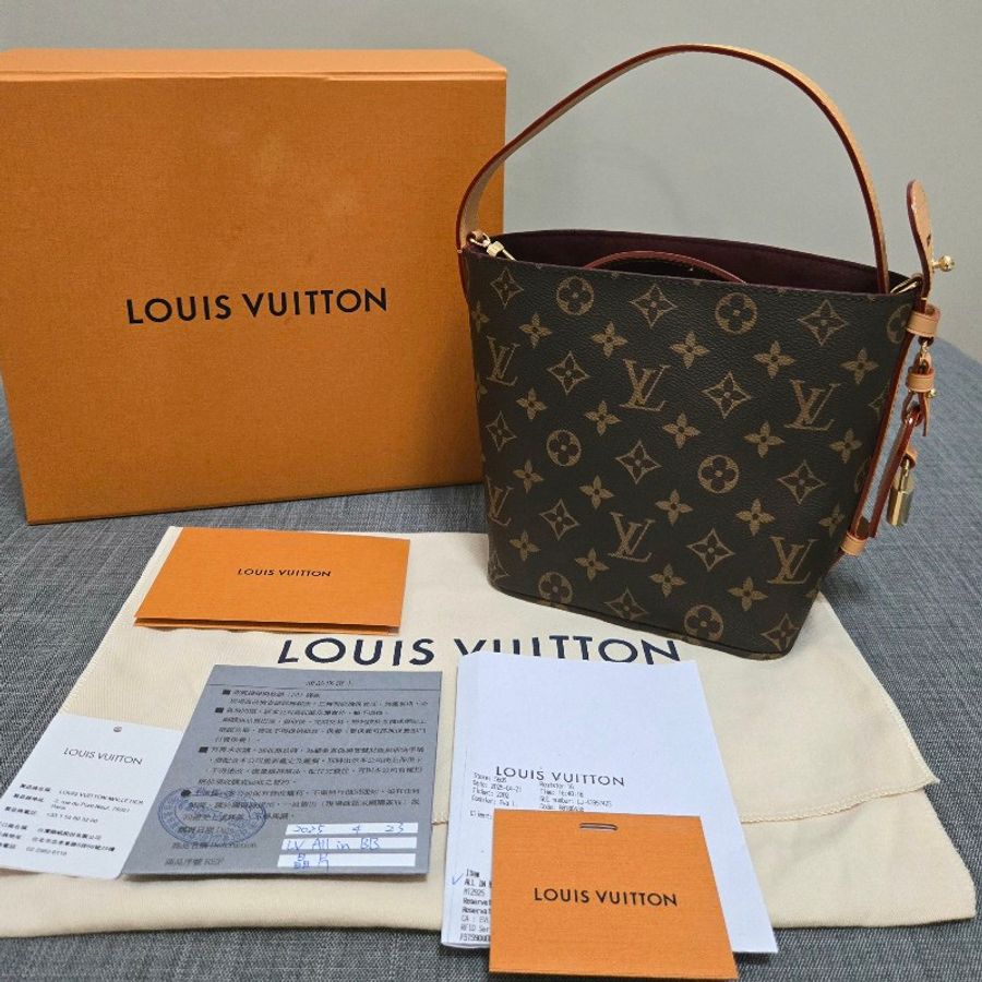 LV M12925 新款 all in BB 老花 原花 肩背包 斜背包 手提包 腋下包-30