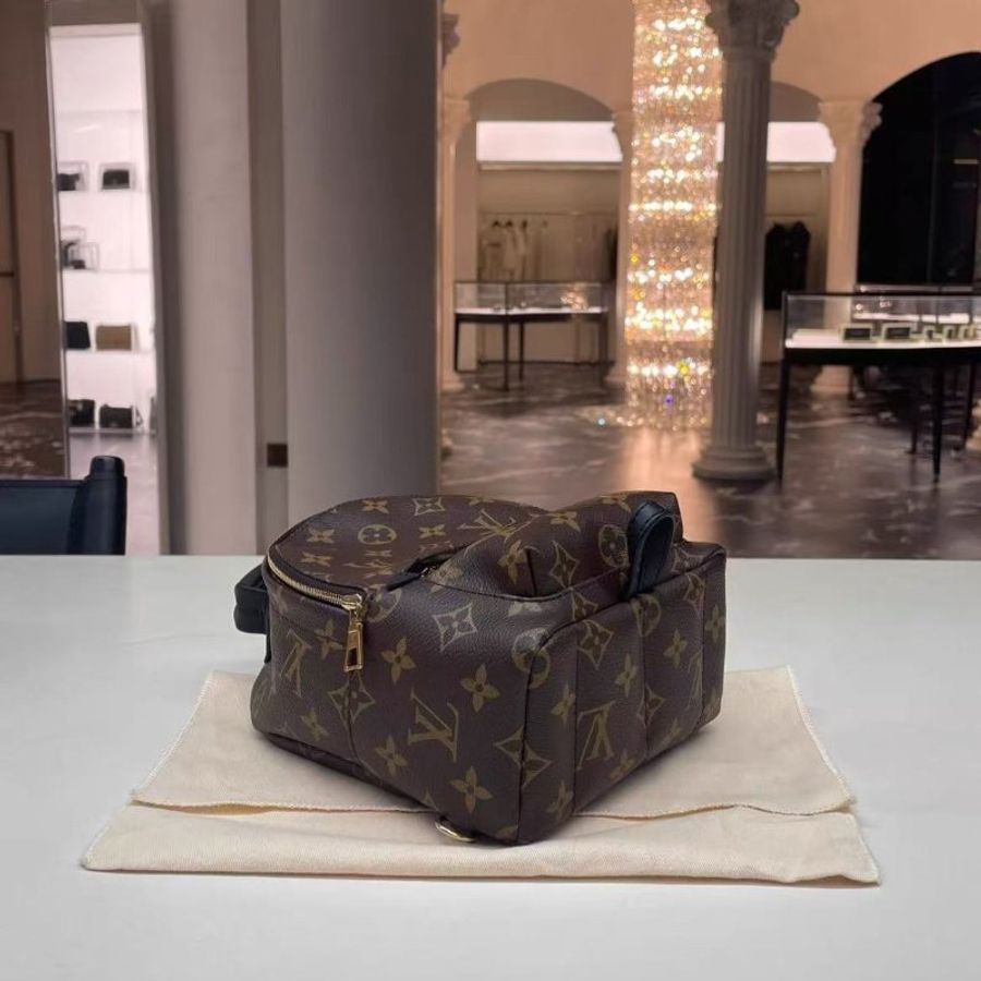 LV Palm Springs 小書包棕色老花 芯片款 全新配件塵袋-4