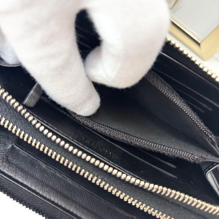 Chanel 小羊皮短夾錢包｜黑金配 經典必收 ✦fufu style精品✦ ｜Vintage入門首選 斜背包｜錢包.皮夾.短夾.中長夾-19
