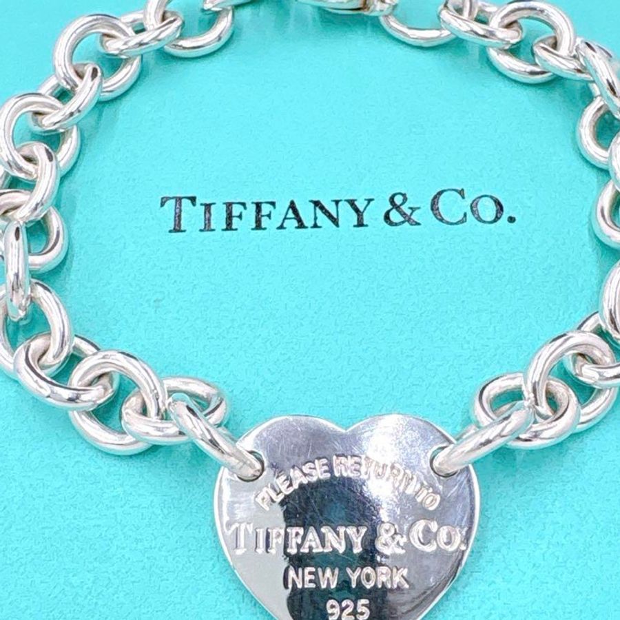 🎀永不退流行🎀 Tiffany & Co 純銀愛心手鏈|經典款式✦fufu style 精品✦ |蒂芬妮手鏈.蒂芬妮愛心手環.Tiffany手鏈.Tiffany愛心手鏈-1