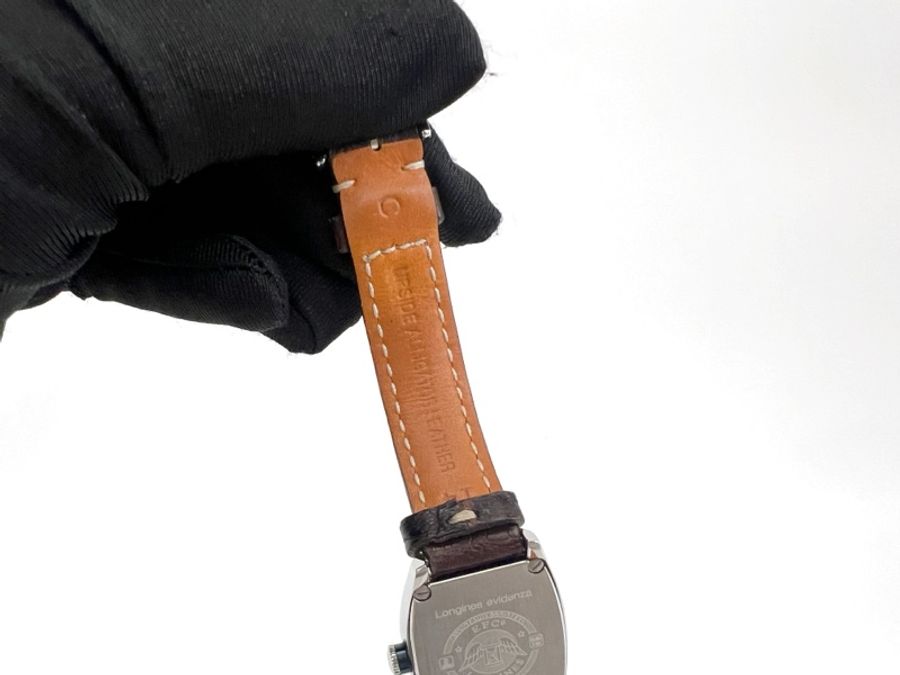 Longines 精鋼藍針優雅系列酒桶自動機械錶L21424732-7