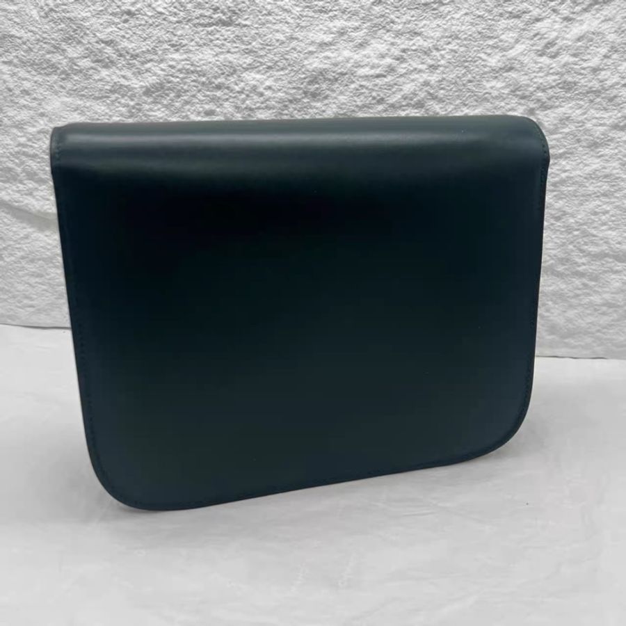 Celine賽琳 中號Classic Box 墨綠色豆腐包-4