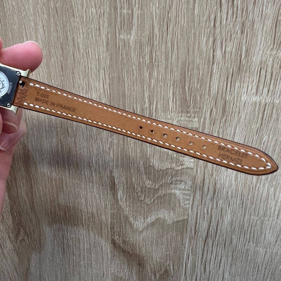 Hermes 經典金棕金Heure H石英錶-6