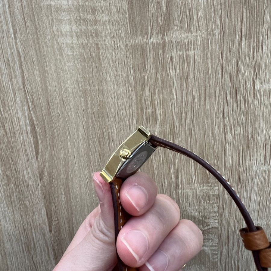Hermes 經典金棕金Heure H石英錶-7