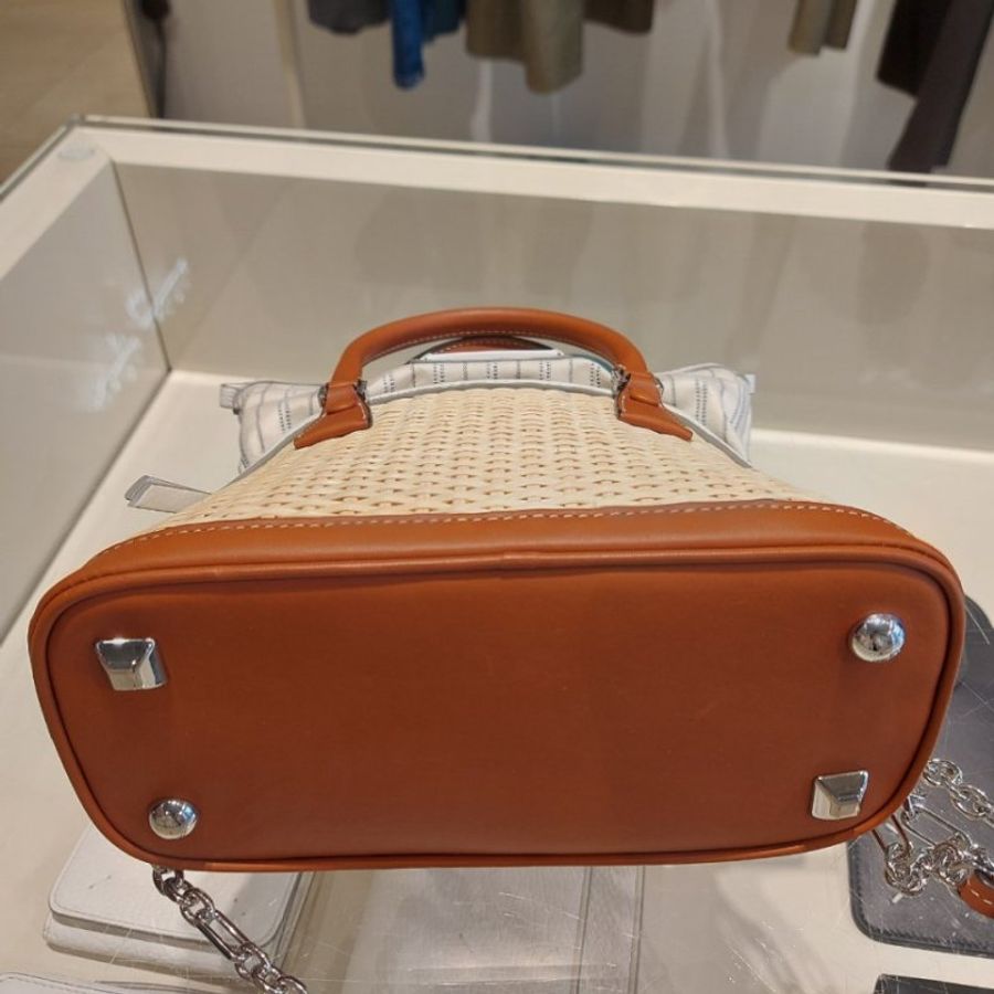 🎁特價🎁Maison Margiela M11 5AC Classique Micro 拉菲草編肩背包 白色-5