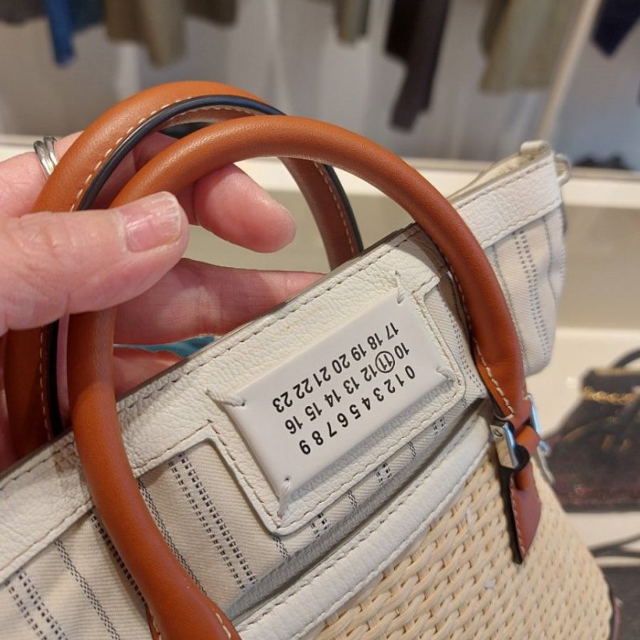 🎁特價🎁Maison Margiela M11 5AC Classique Micro 拉菲草編肩背包 白色-8