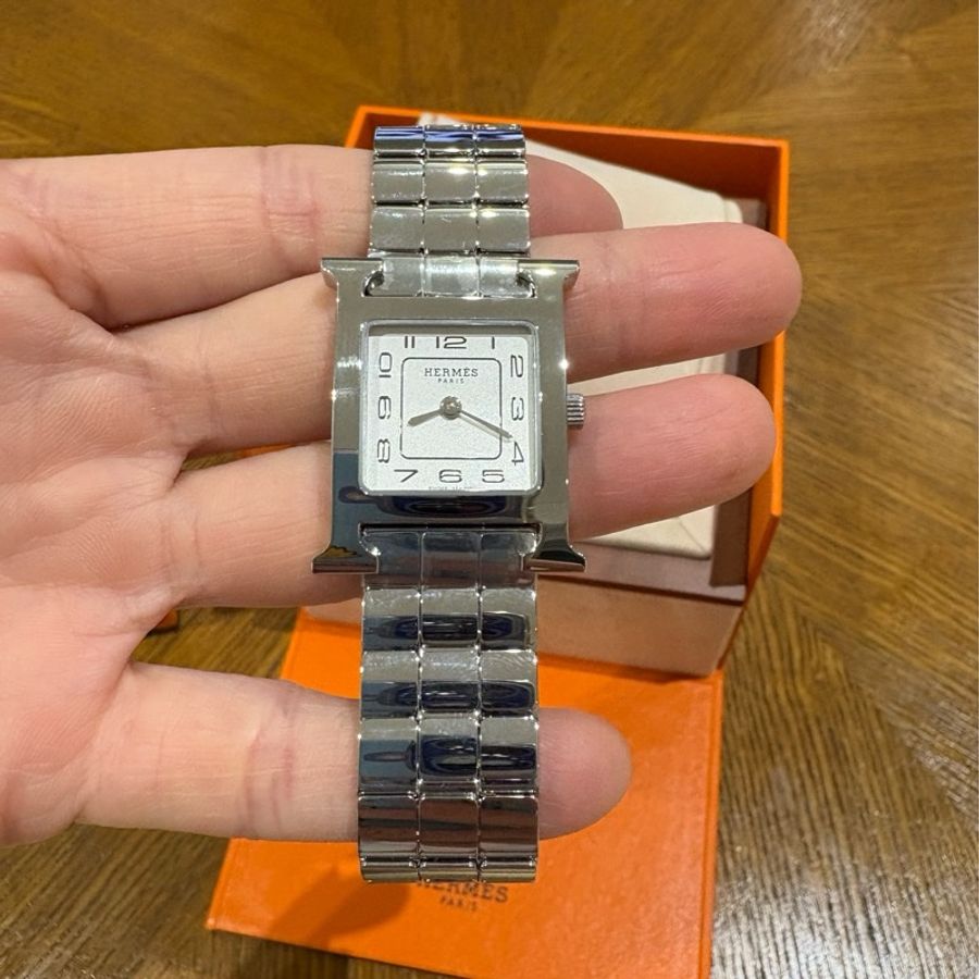 愛馬仕Hermes 全新不鏽鋼女錶 Heure 25毫米-2
