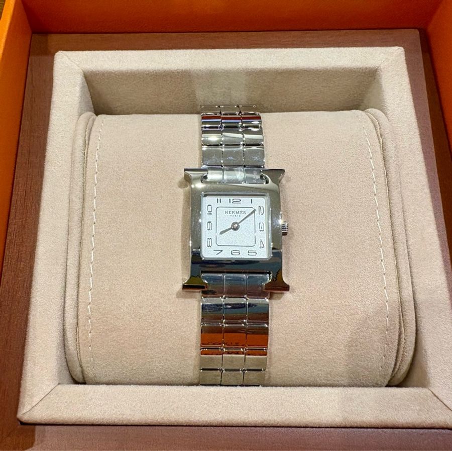 愛馬仕Hermes 全新不鏽鋼女錶 Heure 25毫米-5